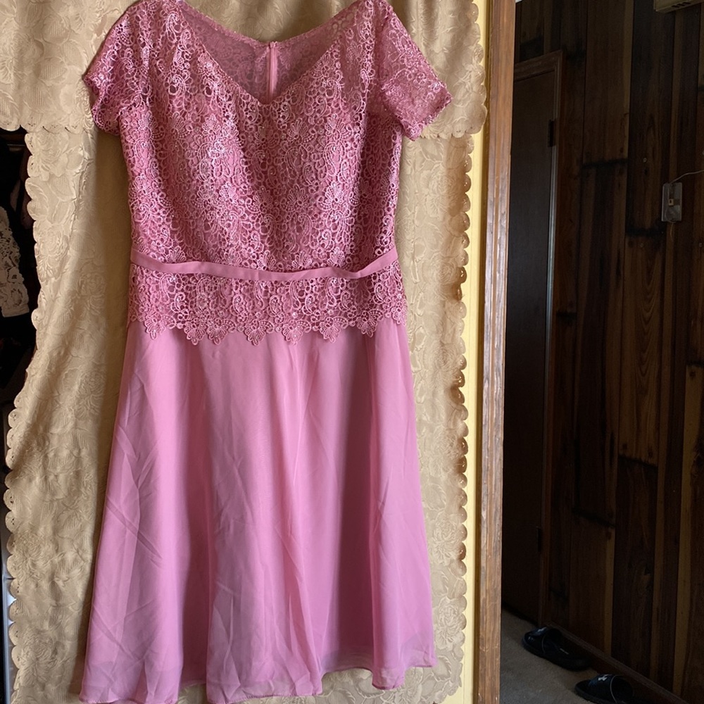 Pink wedding dress
